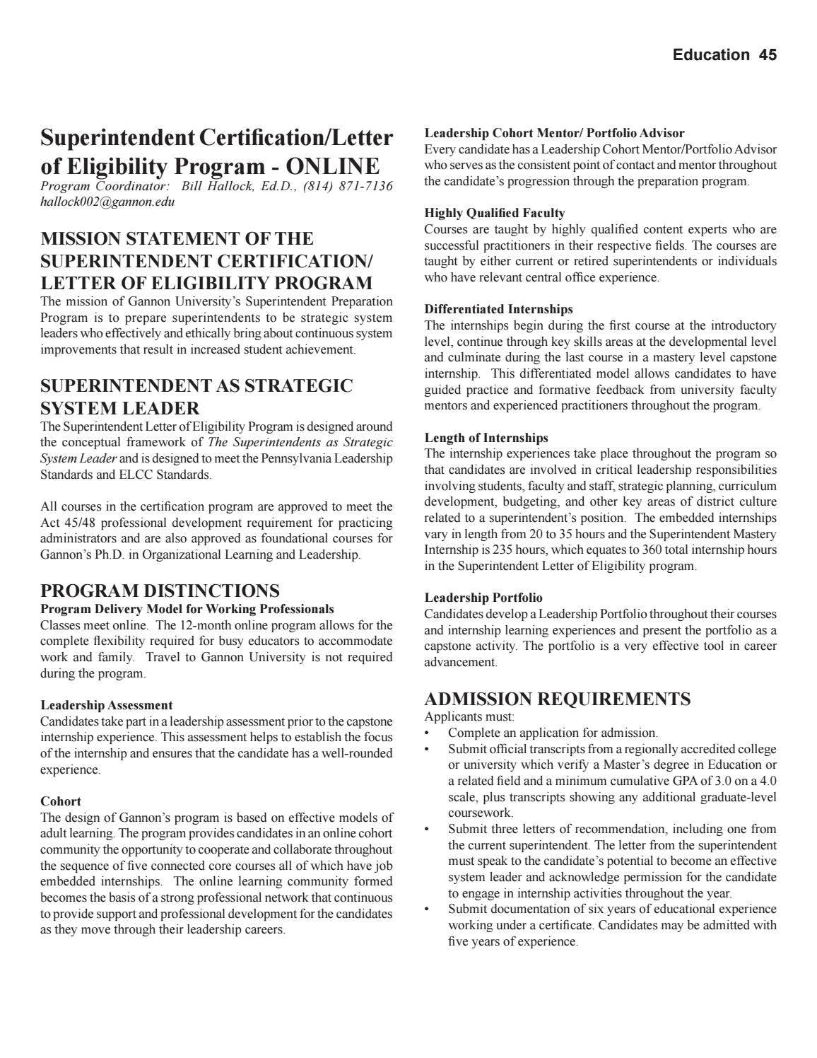 Gannon University Graduate Catalog 1617 by Gannon University Issuu