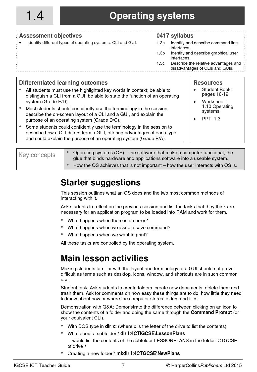 Cambridge Igcse Ict Teacher Guide By Collins Issuu