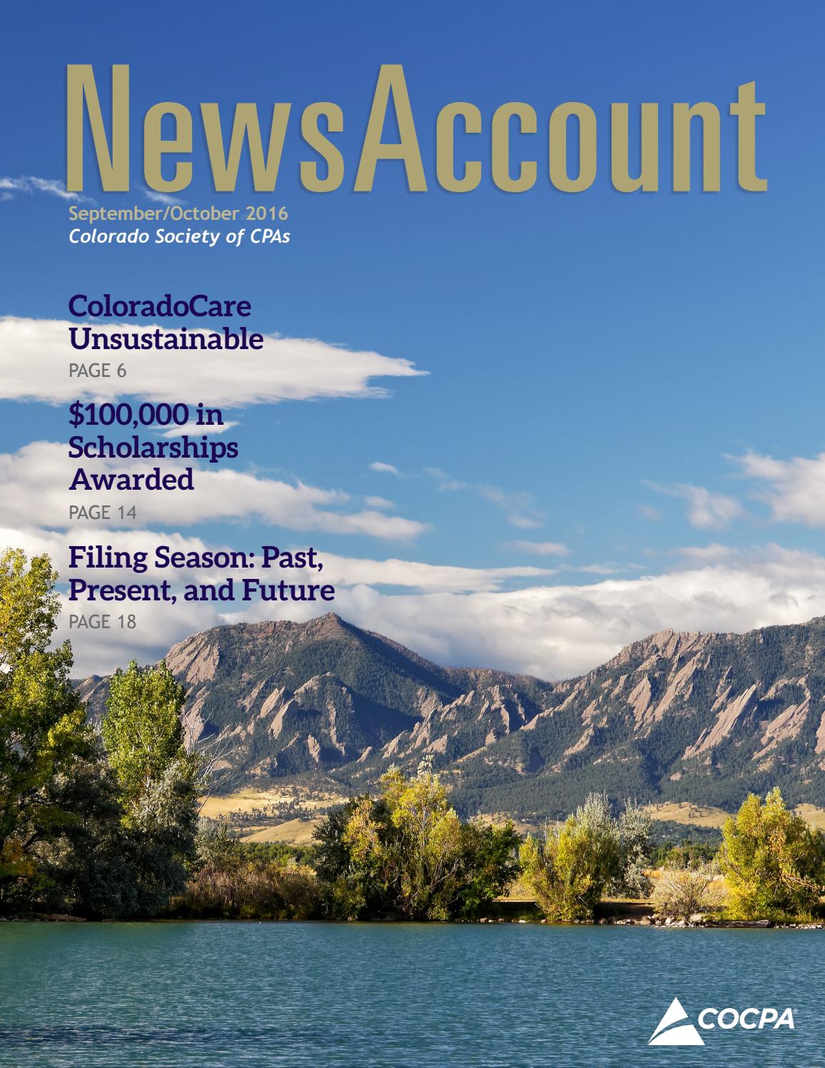 COCPA NewsAccount 2016 September/October Issue by Colorado Society