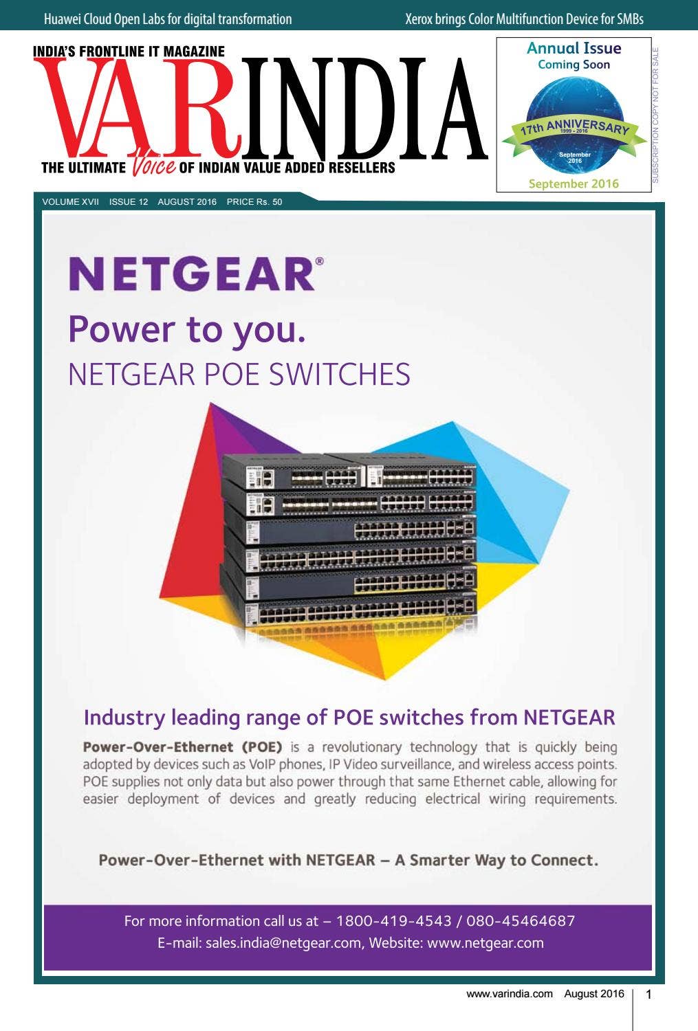 E-Magazine August Issue 2016 by VarIndia - Issuu, image size:1015x1500