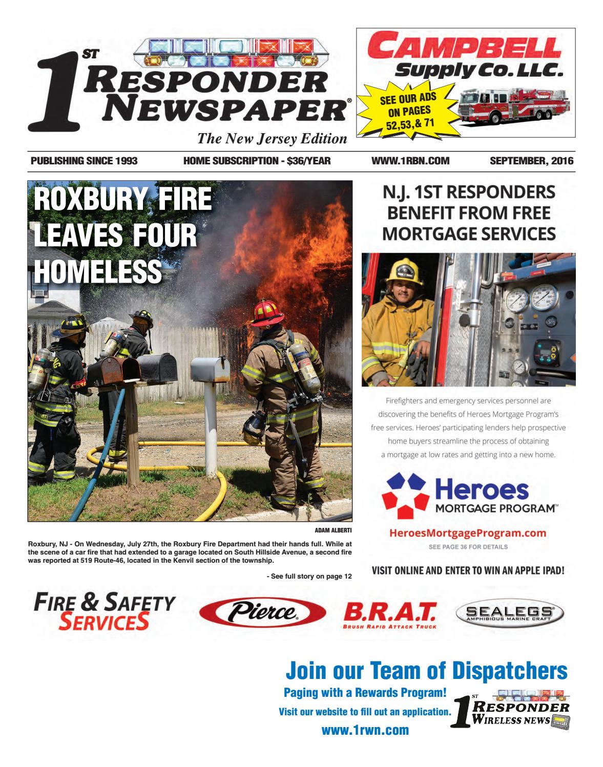 1st Responder News New Jersey September Edition by Belsito