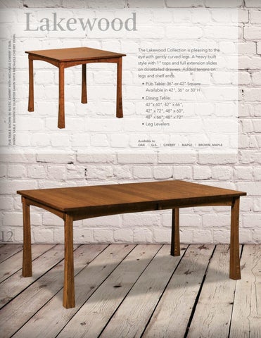 E & G Amish Furniture 2016 室内 Hardwoods 餐桌 目录 / Dining / 第 12 页