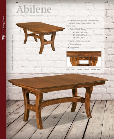 E & G Amish Furniture 2016 室内 Hardwoods 餐桌 目录 / Dining / 第 4 页