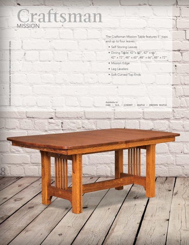 E & G Amish Furniture 2016 室内 Hardwoods 餐桌 目录 / Dining / 第 8 页