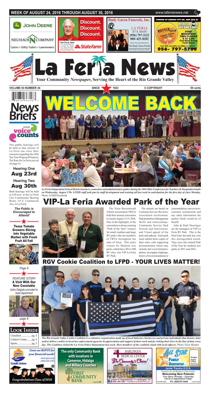 La Feria News August 24, 2016 by La Feria News Issuu
