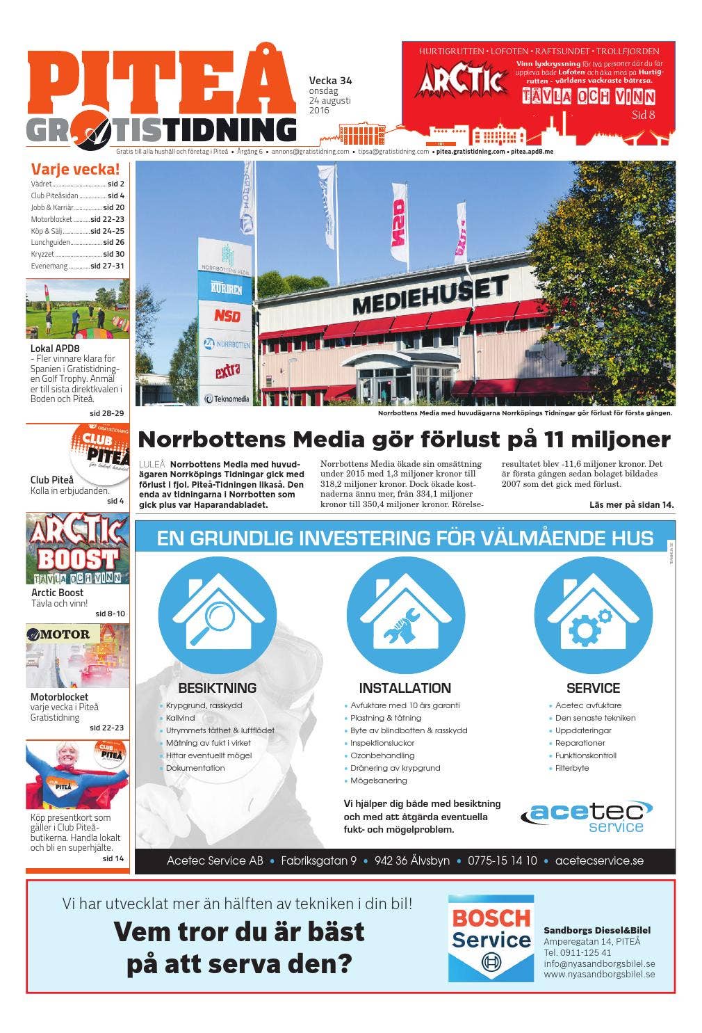 Piteå Gratistidning med Lakkapää bilaga by Svenska Civildatalogerna AB ...