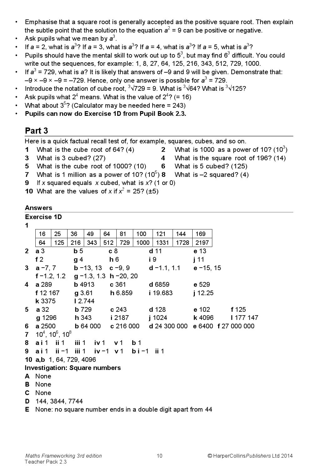 collins maths frameworking homework book 3 answers