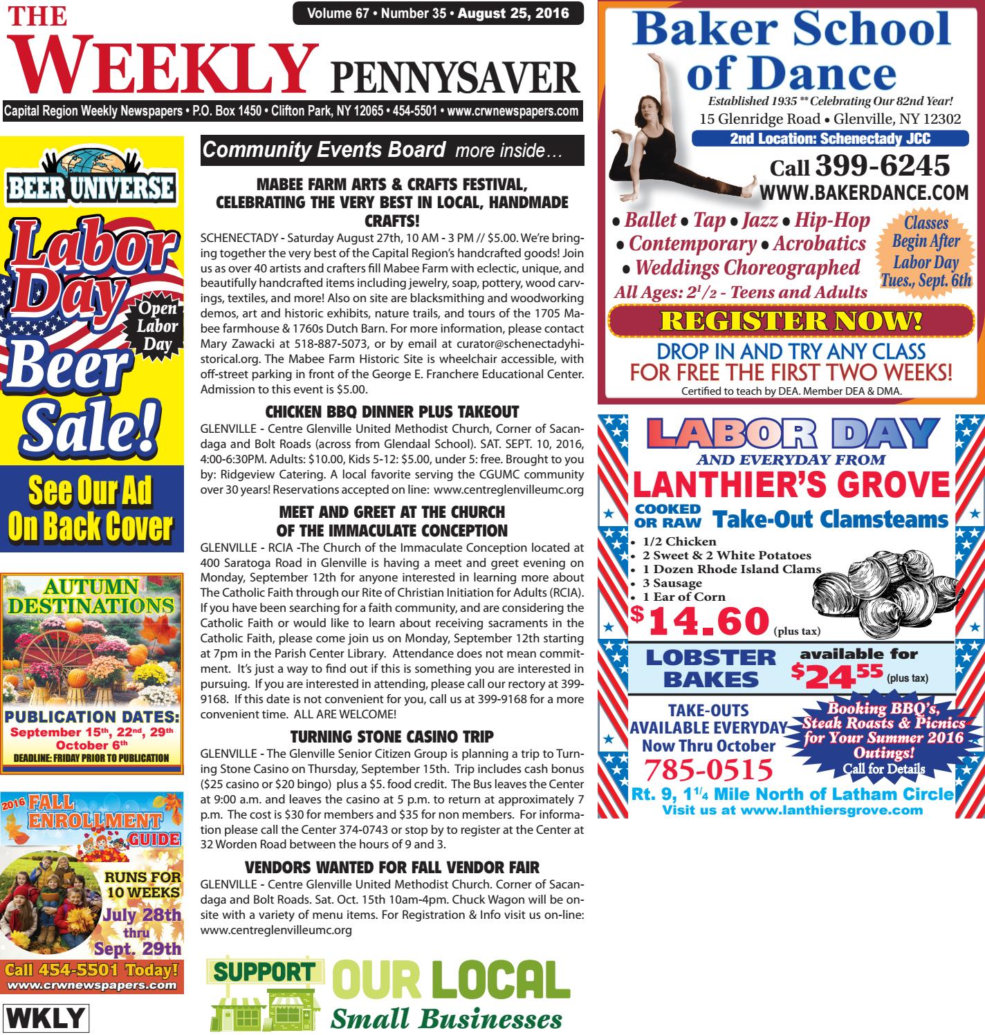 The Weekly Pennysaver 082516 by Capital Region Weekly Newspapers Issuu