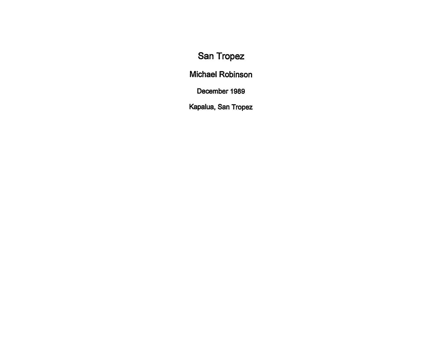 San Tropez by Michael Robinson Issuu