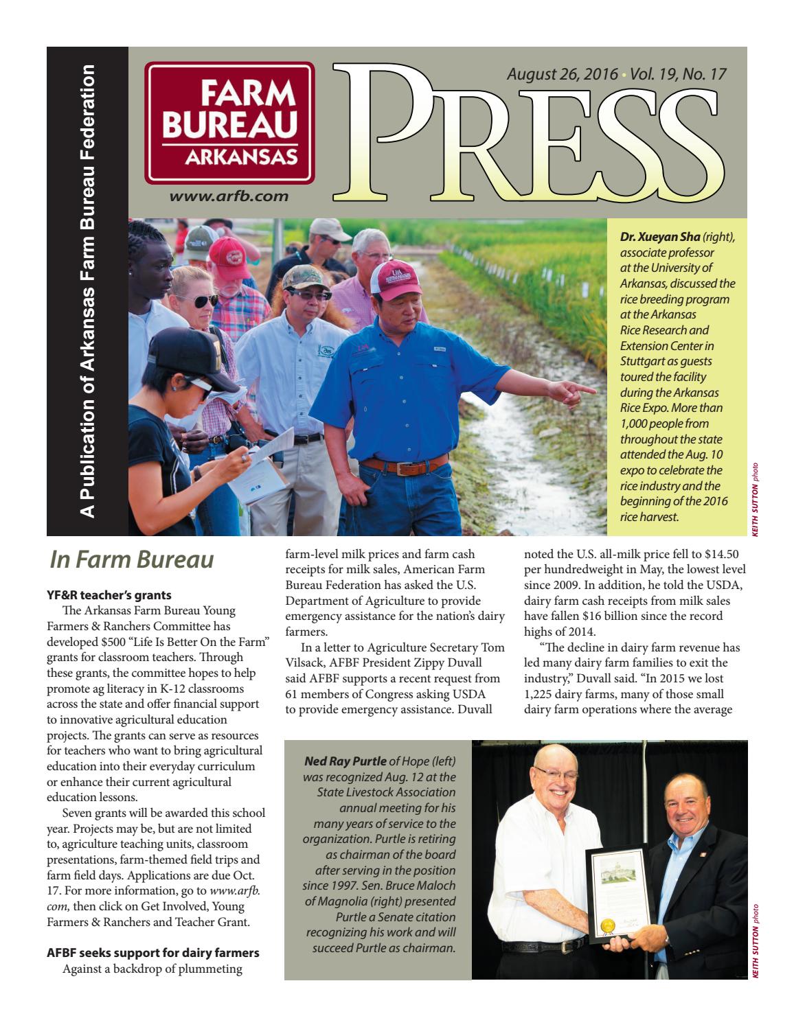 Farm Bureau Press August 26, 2016 by Arkansas Farm Bureau Issuu