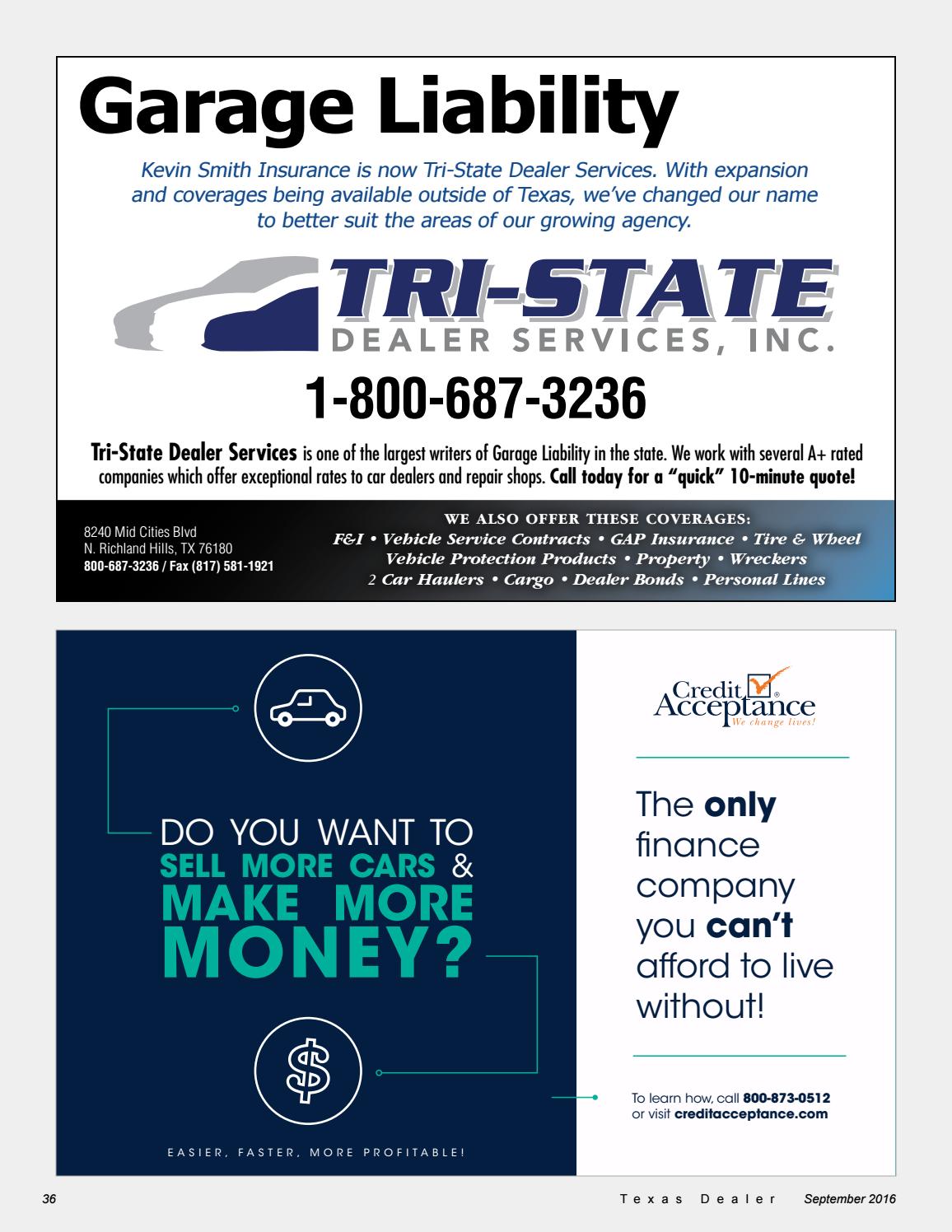Texas Dealer September 2016 by Texas Independent Auto Dealers