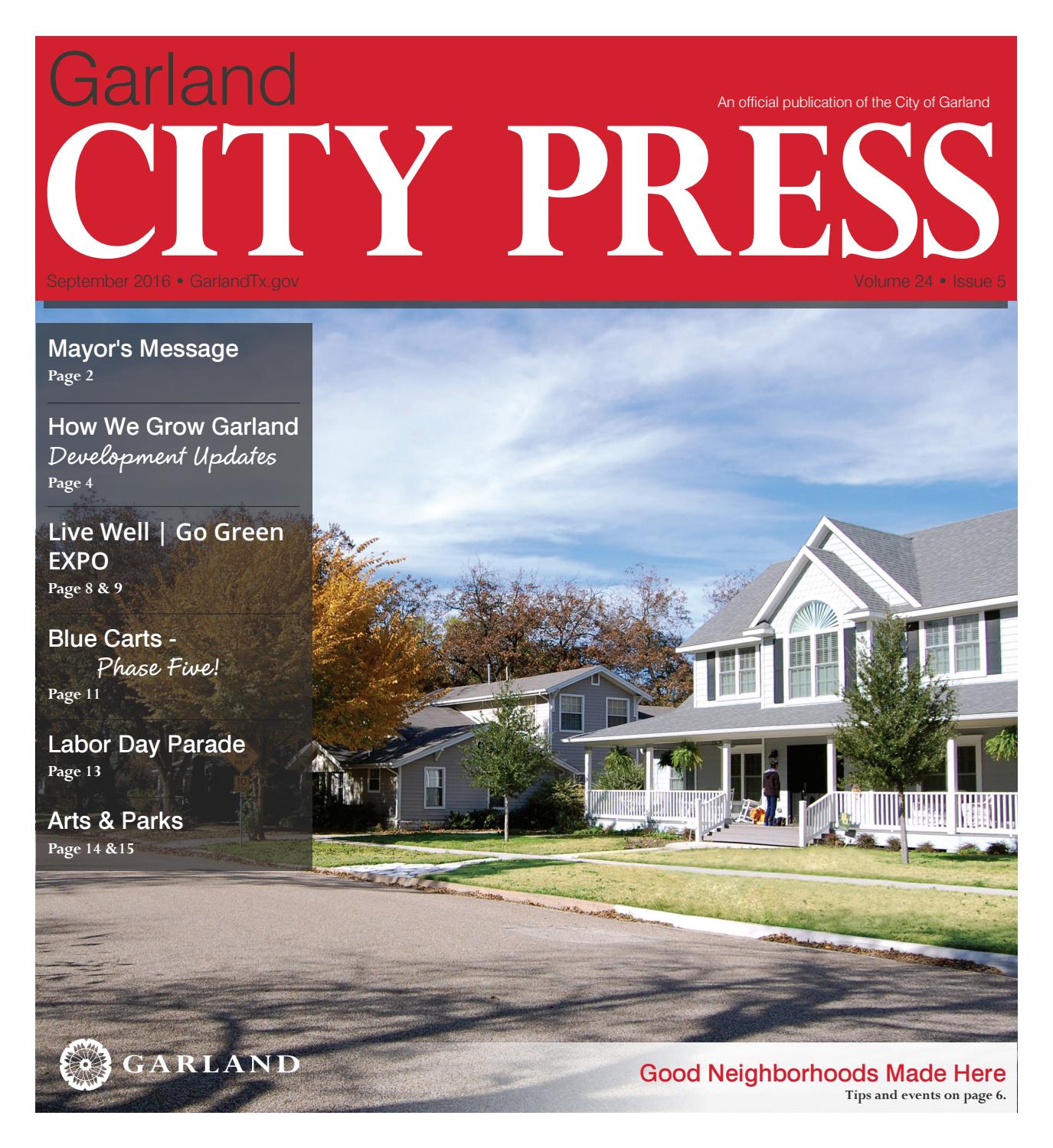 Garland City Press Sept./Oct. 2016 by City of Garland, Texas Issuu