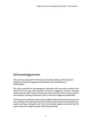 Indigenous Community Engagement | Pilot Evaluation Detailed Report by ...