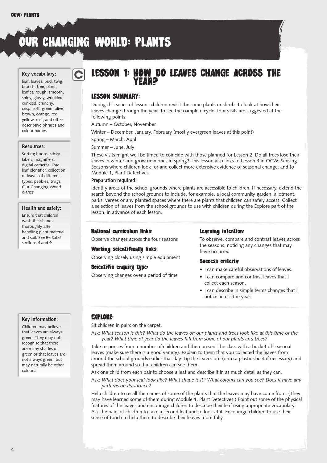 Snap Science Teaching Framework Year 1 by Collins - Issuu