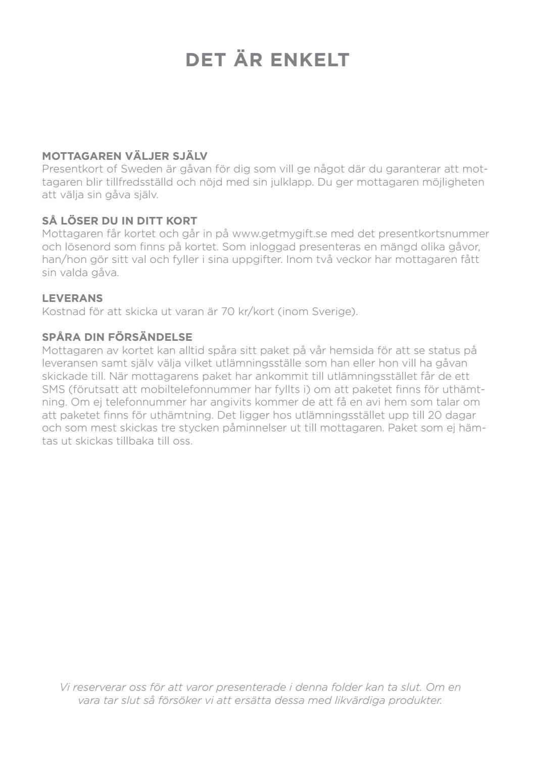 Sortiment Gåvokort Classic by Vinga - issuu