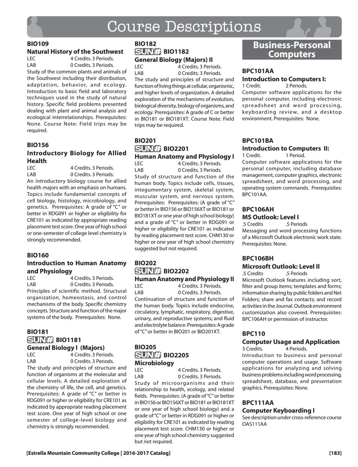 20162017 Estrella Mountain Community College Catalog by The Maricopa