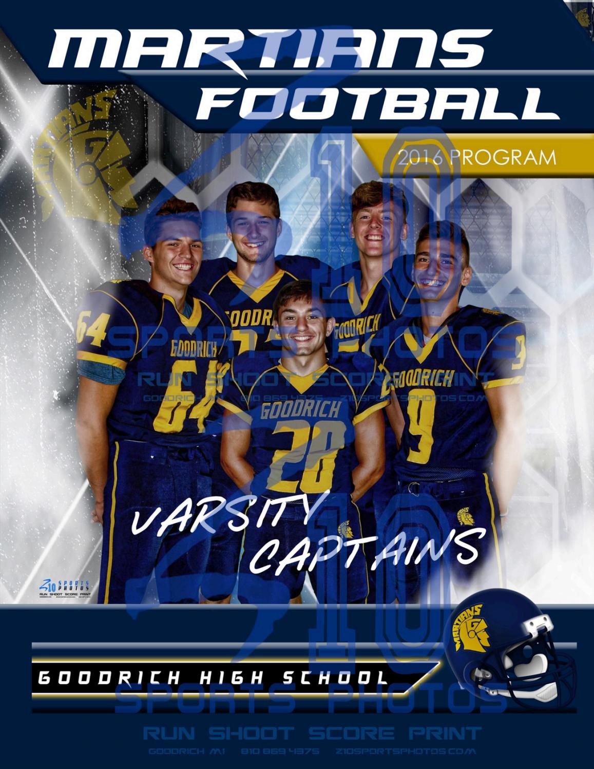 Goodrich Martians Football Program 2016 by Z10 Sports Photos Issuu