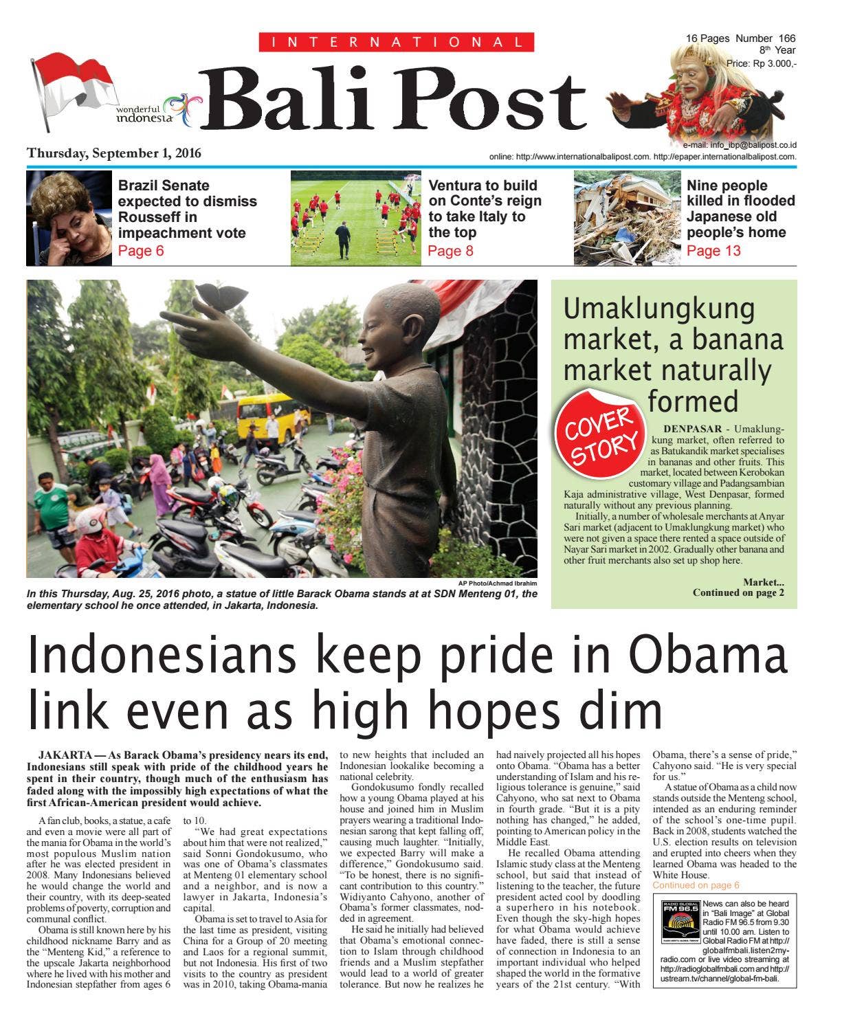 Edisi 01 September 2016 | Internasional Bali Post by e-Paper KMB - Issuu