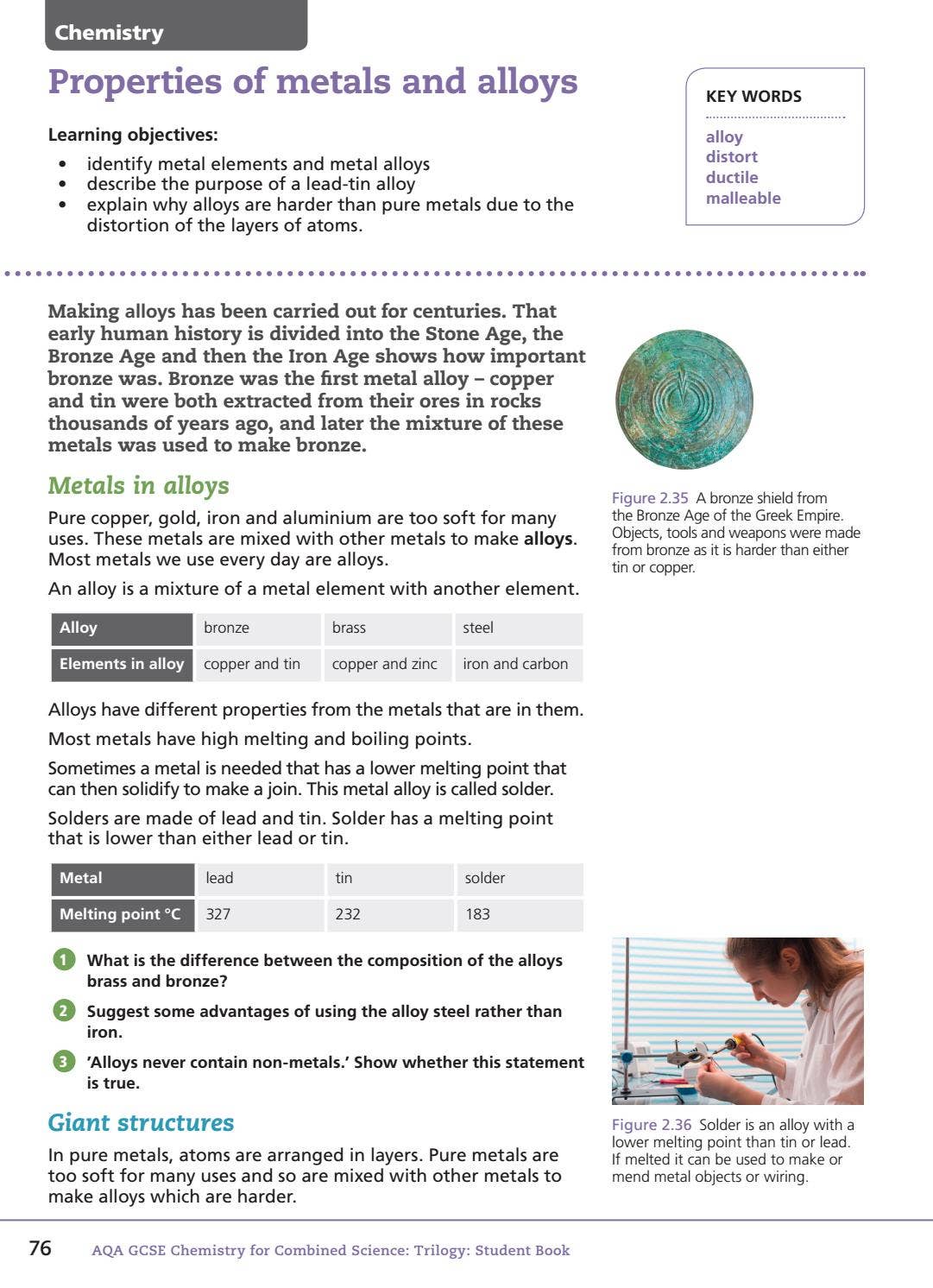 Alloy Examples Gcse