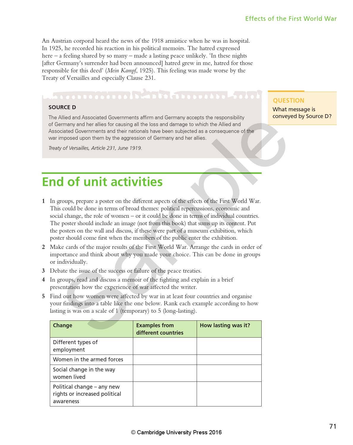Preview History for the IB Diploma Paper 2: Causes and Effects of War ...