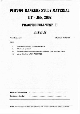 Fiitjee Rsm Pdf