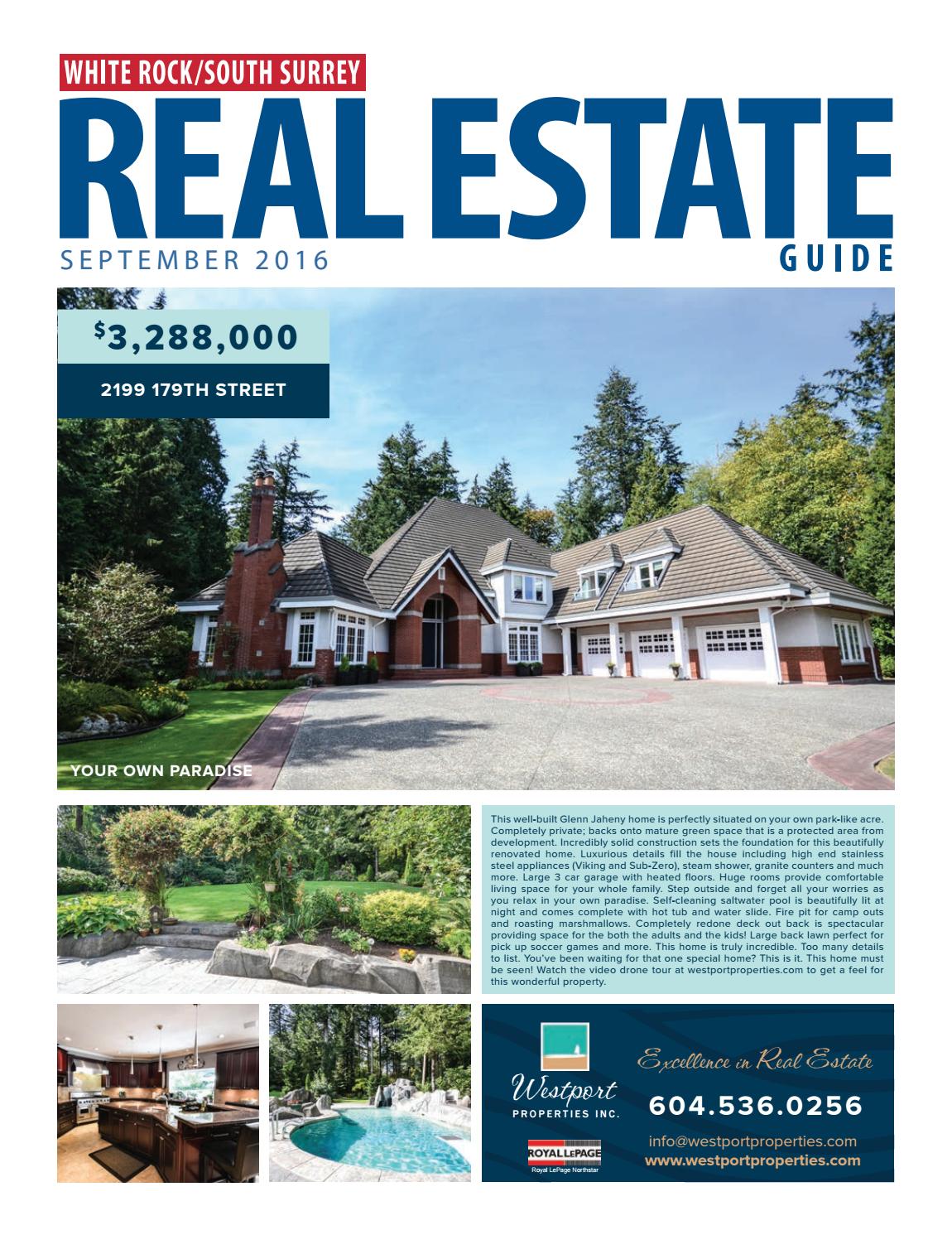 White Rock Real Estate Guide Sept 2016 by British Columbia Real Estate
