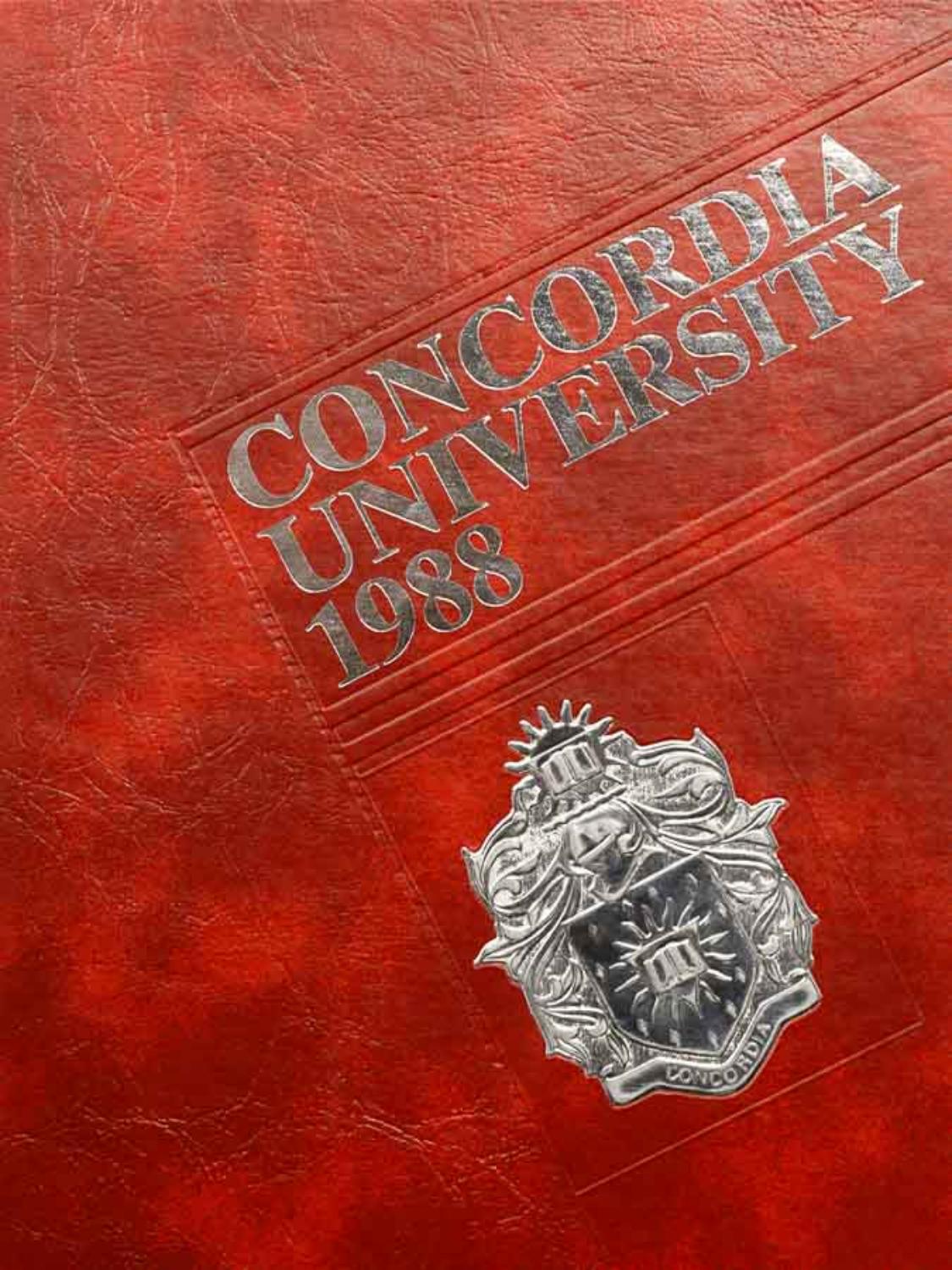 Concordia University Yearbook, 1988 by Concordia University Advancement Issuu