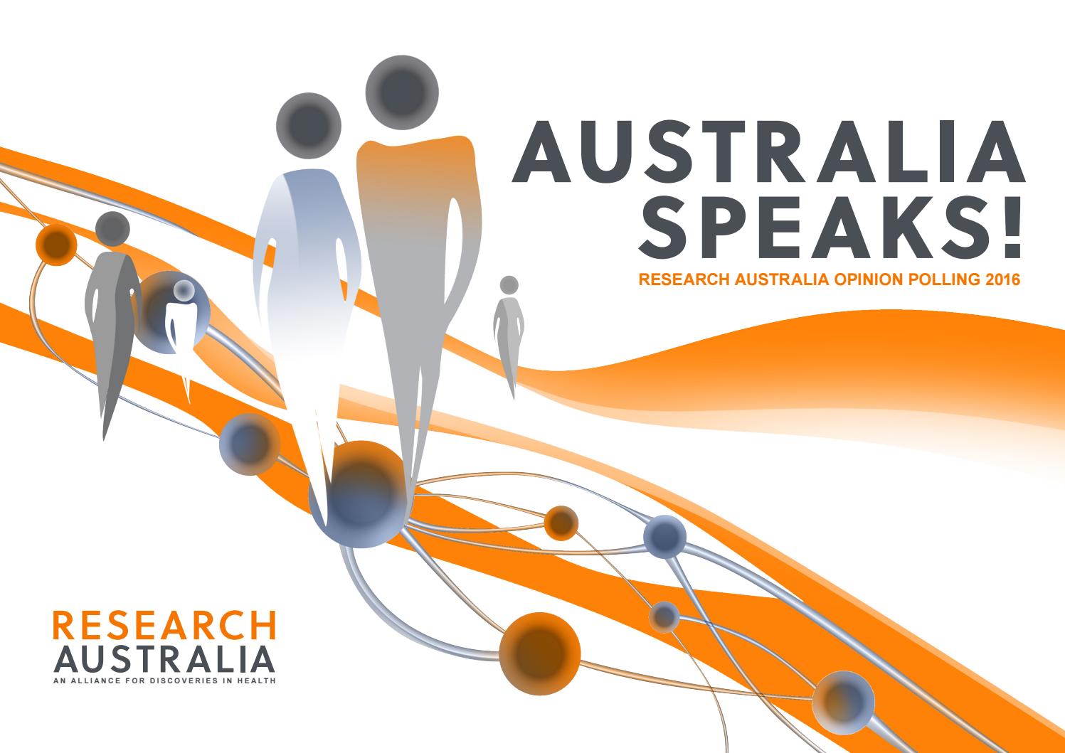 Australia Speaks: 2016 Opinion Poll by Research Australia - Issuu