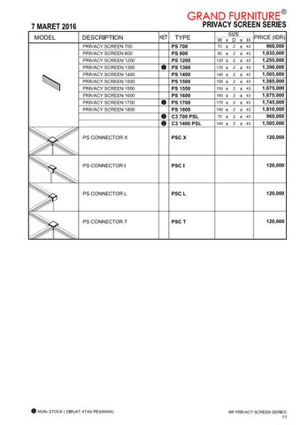 Grand 家具 价格表 2016 第 21 页
