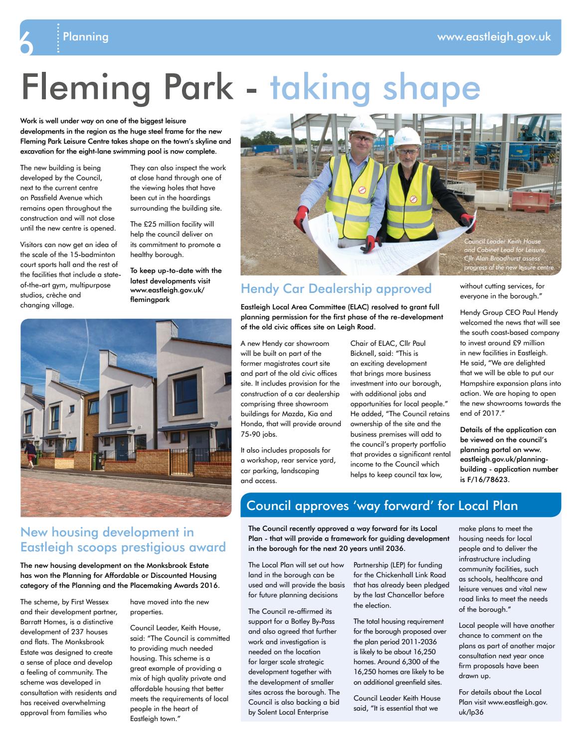 Autumn Borough News 2016 Eastleigh Borough Council by Eastleigh