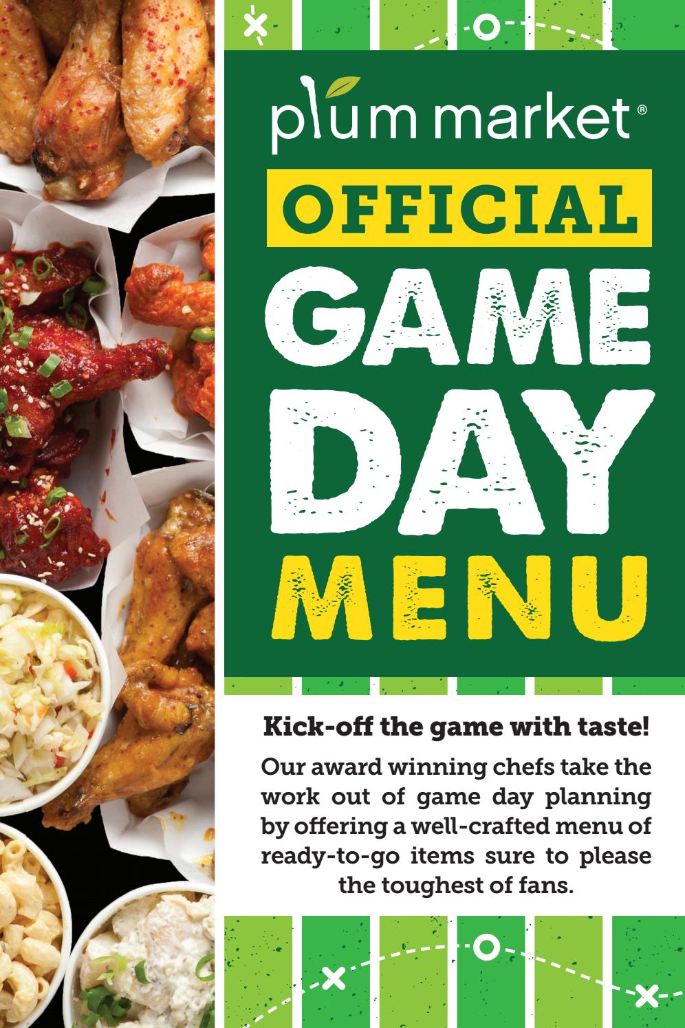 Plum Market Game Day Catering Menu by Plum Market Issuu