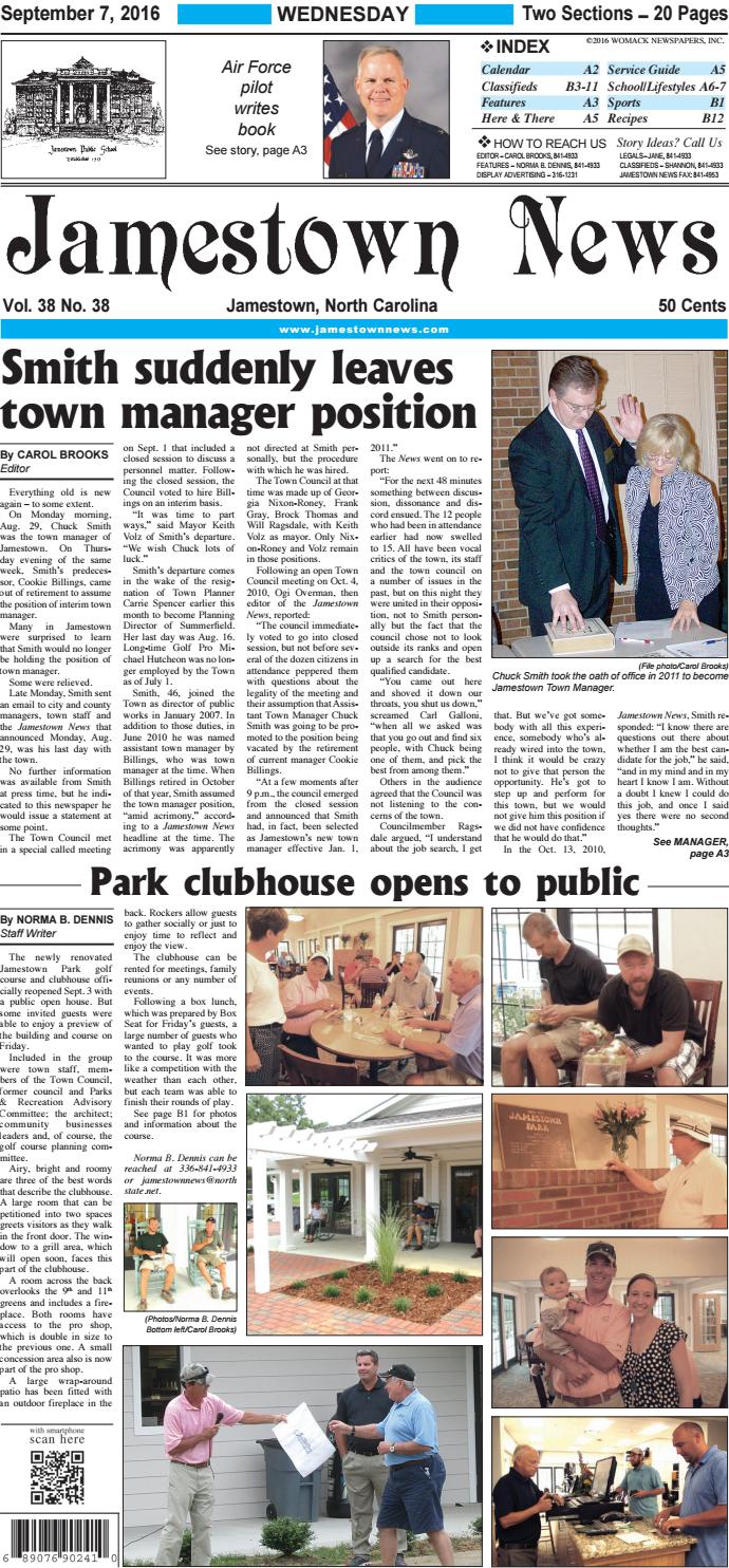 Jamestown news 9 7 16 by Jamestown News Issuu