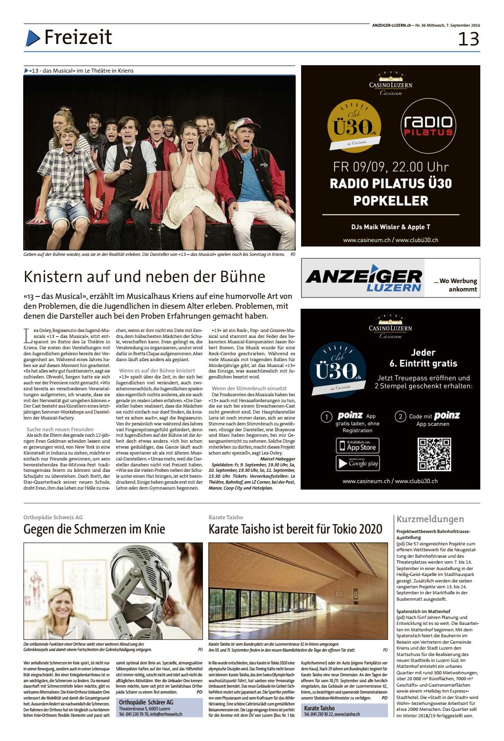 Anzeiger Luzern 36 / 07.09.2016 by Anzeiger-Luzern - Issuu
