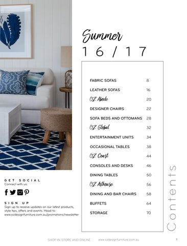 OZ Design Furniture 家具目录 · 夏季 16/17 Directory 第 3 页