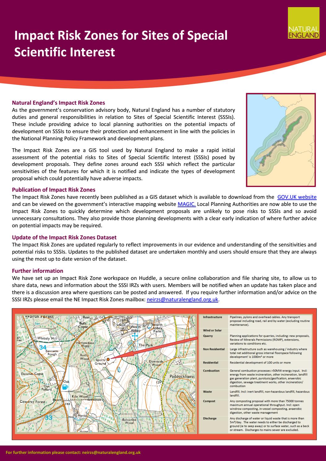 Impact Risk Zones for Sites of Special Scientific Interest Information ...