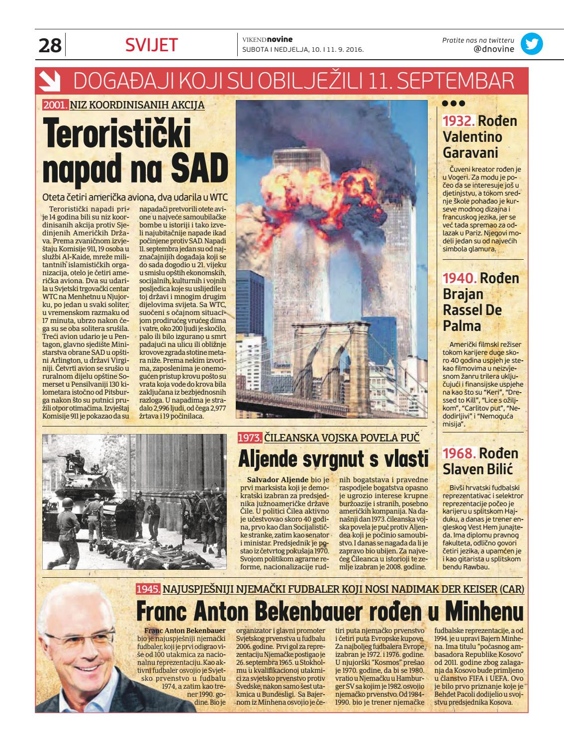 Dnevne Novine 10 11 Septembar 2016 By Dnevne Novine Issuu