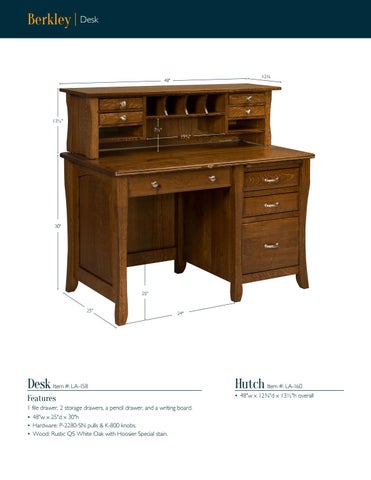 2016 LAMB Woodworking 书桌 目录 / 办公 书桌 / E & G Amish Furniture 第 11 页