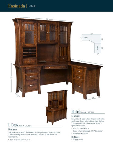 2016 LAMB Woodworking 书桌 目录 / 办公 书桌 / E & G Amish Furniture 第 24 页