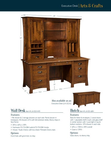 2016 LAMB Woodworking 书桌 目录 / 办公 书桌 / E & G Amish Furniture 第 2 页