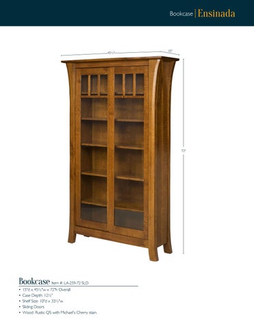 E & G Amish Furniture 2016 LAMB Woodworking 书柜 目录 / Bookcases / 第 13 页