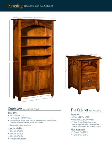 E & G Amish Furniture 2016 LAMB Woodworking 书柜 目录 / Bookcases / 第 16 页