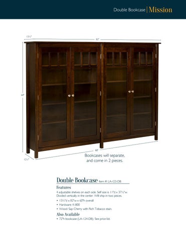 E & G Amish Furniture 2016 LAMB Woodworking 书柜 目录 / Bookcases / 第 18 页