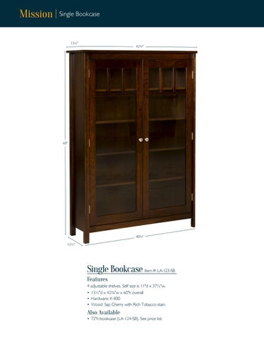 E & G Amish Furniture 2016 LAMB Woodworking 书柜 目录 / Bookcases / 第 19 页