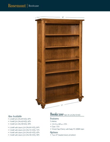 E & G Amish Furniture 2016 LAMB Woodworking 书柜 目录 / Bookcases / 第 23 页