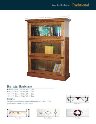 E & G Amish Furniture 2016 LAMB Woodworking 书柜 目录 / Bookcases / 第 24 页
