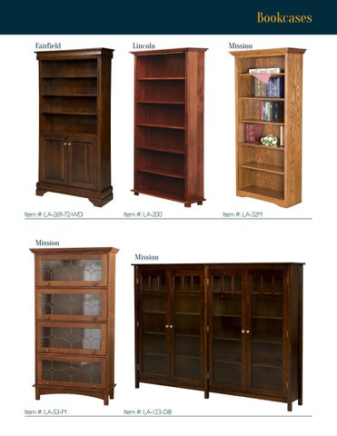 E & G Amish Furniture 2016 LAMB Woodworking 书柜 目录 / Bookcases / 第 2 页