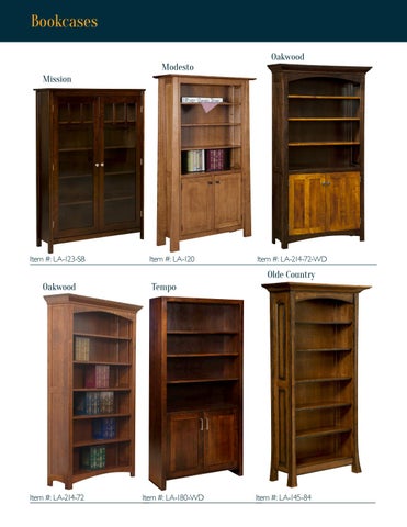 E & G Amish Furniture 2016 LAMB Woodworking 书柜 目录 / Bookcases / 第 3 页