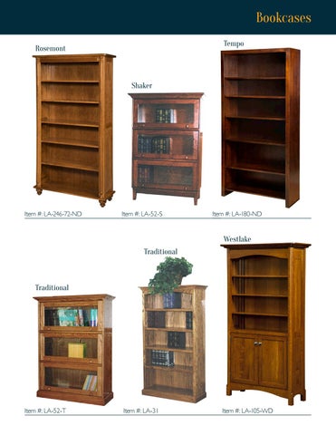 E & G Amish Furniture 2016 LAMB Woodworking 书柜 目录 / Bookcases / 第 4 页