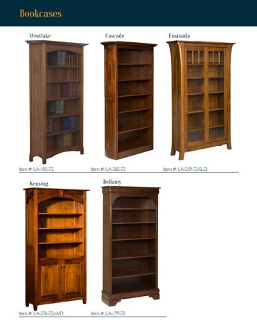 E & G Amish Furniture 2016 LAMB Woodworking 书柜 目录 / Bookcases / 第 5 页