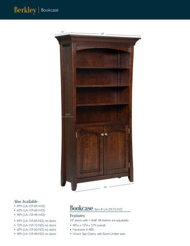 E & G Amish Furniture 2016 LAMB Woodworking 书柜 目录 / Bookcases / 第 8 页